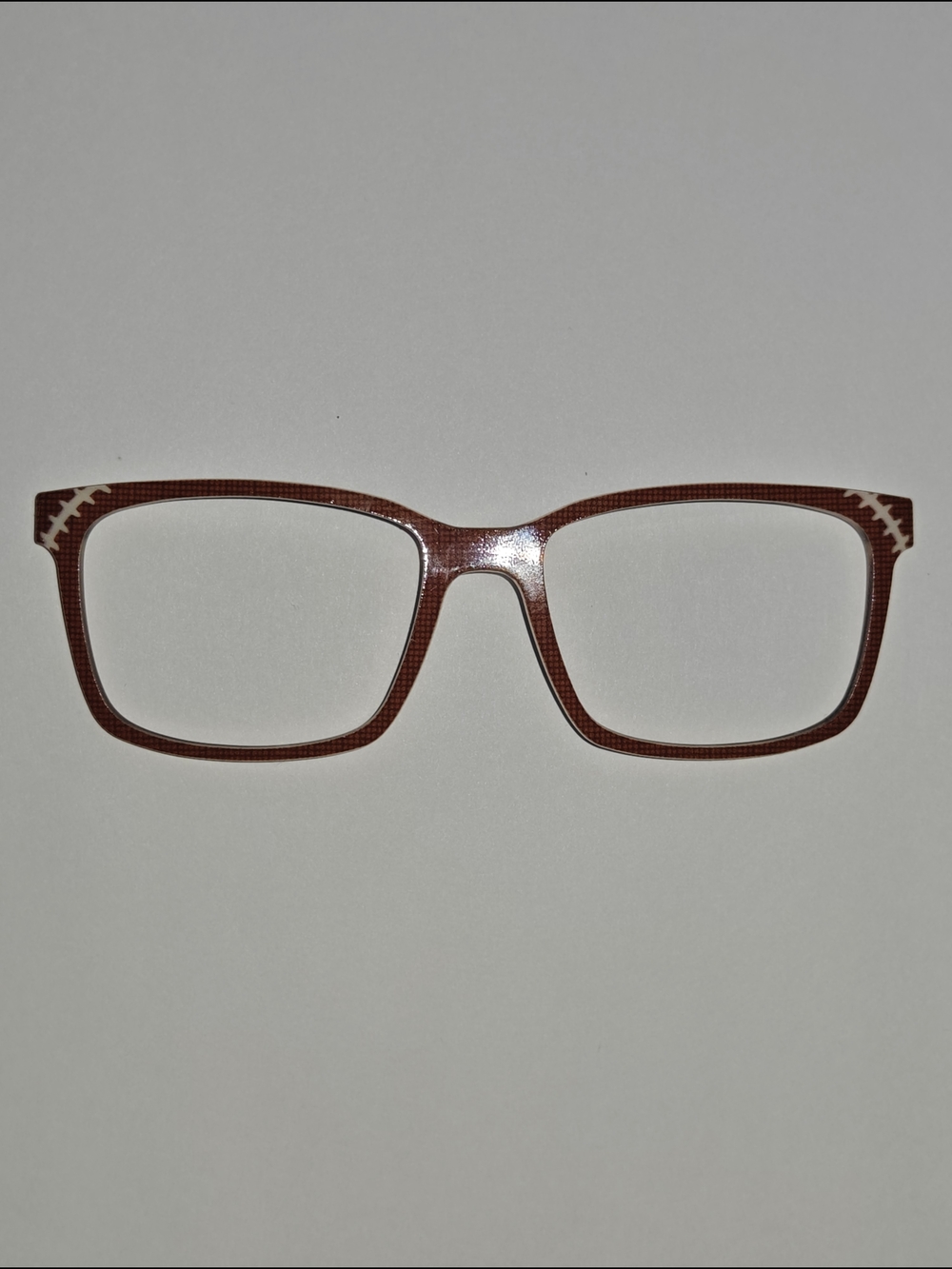 Pair Eyewear Brown Rectangular Football Eyeglass Toppers for Kirby Glasses
